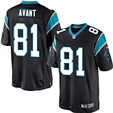 Nike Men & Women & Youth Panthers #81 Avant Black Team Color Game Jersey,baseball caps,new era cap wholesale,wholesale hats